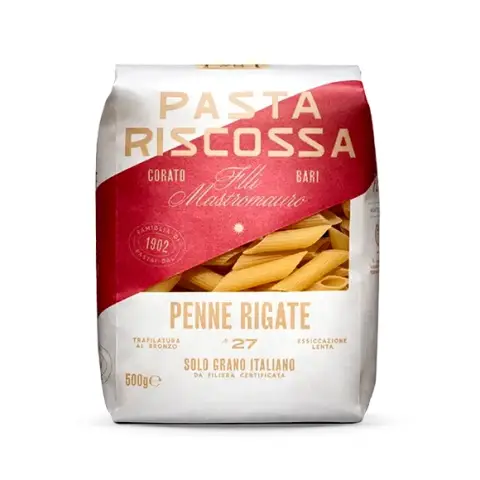Pasta Premium Penne Rigate de Riscossa 500 Gr